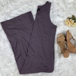 Purple maxi dress with slit, size XXL